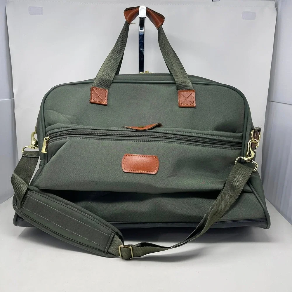 Lark‎ Classic Weekender Duffle Bag Carry On Suitcase Olive Green Luggage Strap